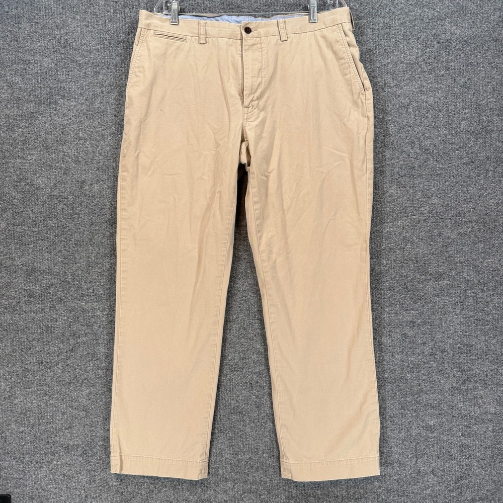 Polo Ralph Lauren Chino Pants Mens 36x28 Tan Stretch Classic Fit Khakis Casual